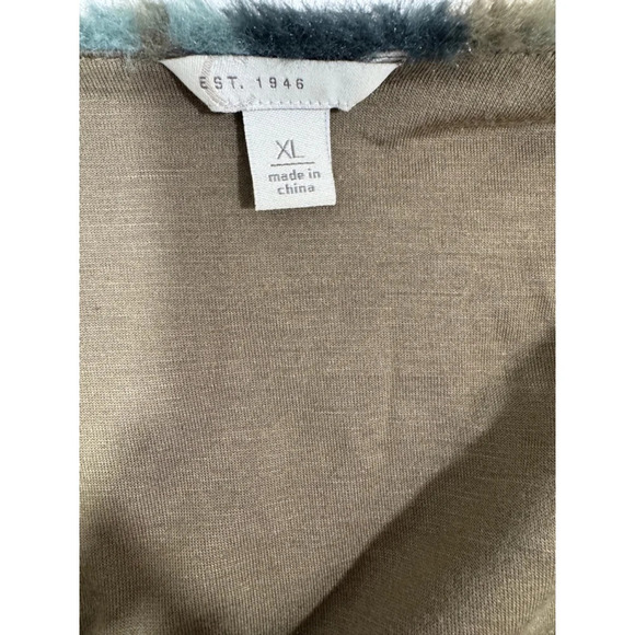 Cato Women's XLarge Faux Fur Blue Brown Pink Plaid Overcoat Barbie Academia - Picture 7 of 13